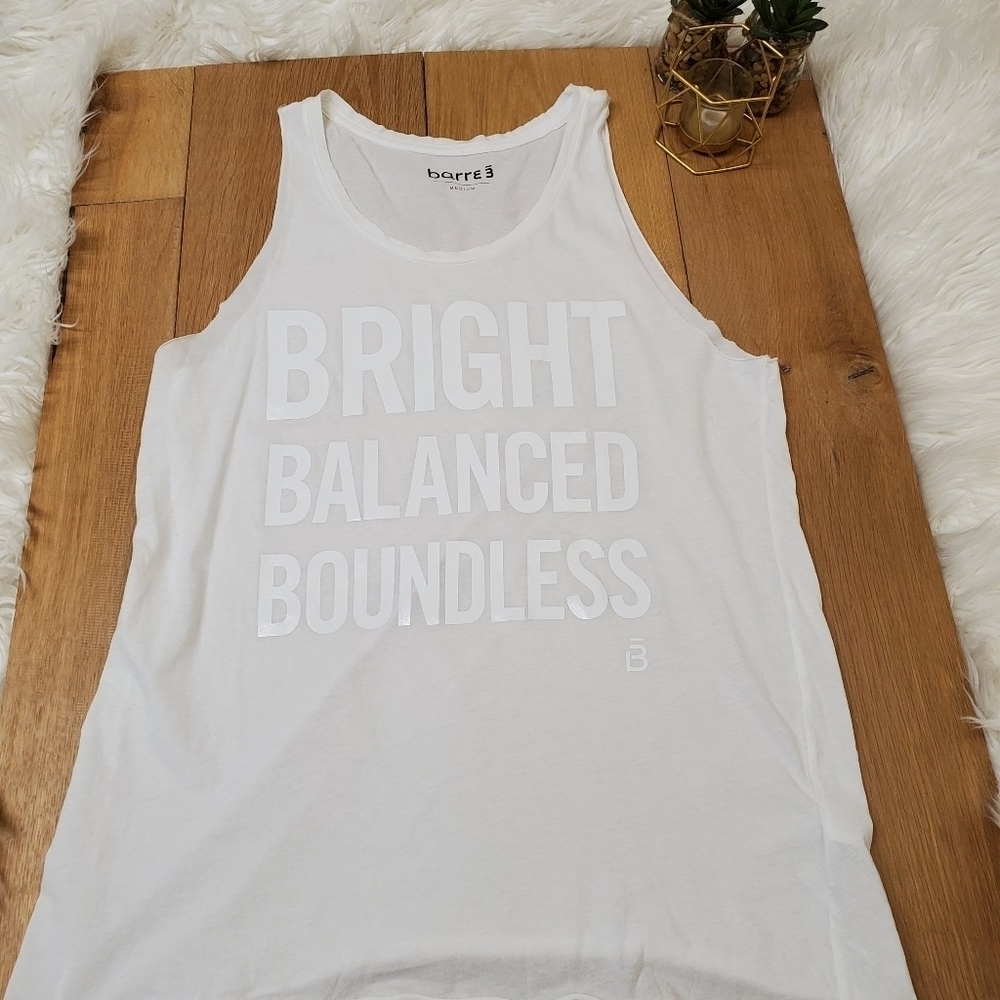 Barre 3 White Tank top #546